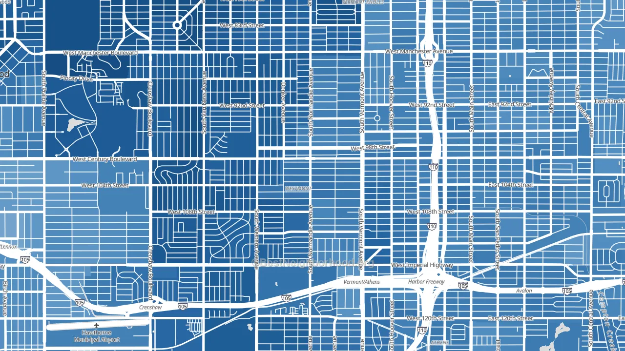 Westmont, CA block-group political-lean map