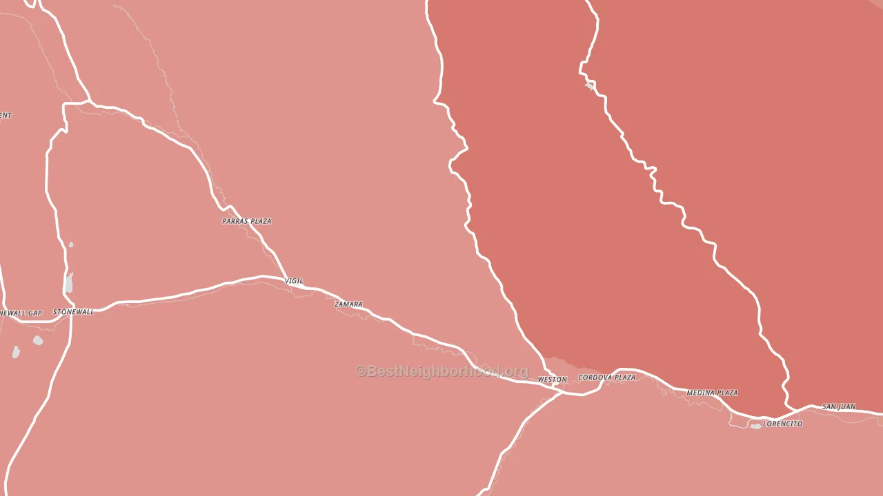 Weston, CO block-group political-lean map