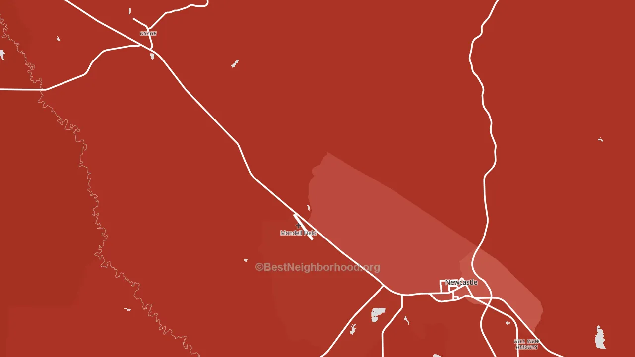 Weston County, WY block-group political-lean map