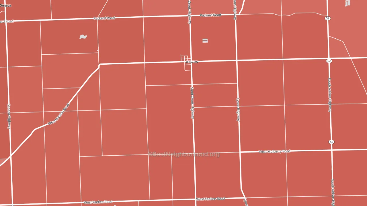 Weston, MI block-group political-lean map