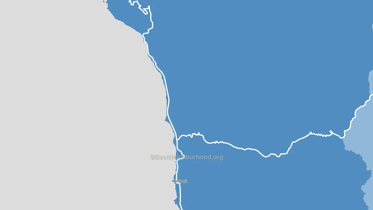Westport, CA block-group political-lean map
