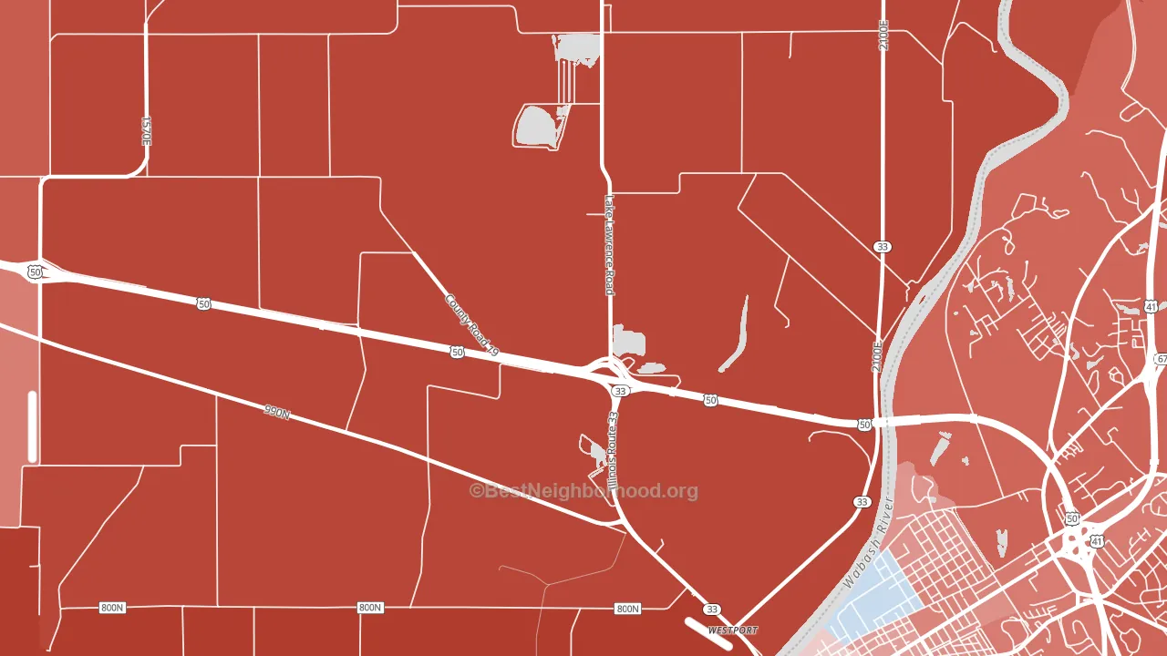 Westport, IL block-group political-lean map