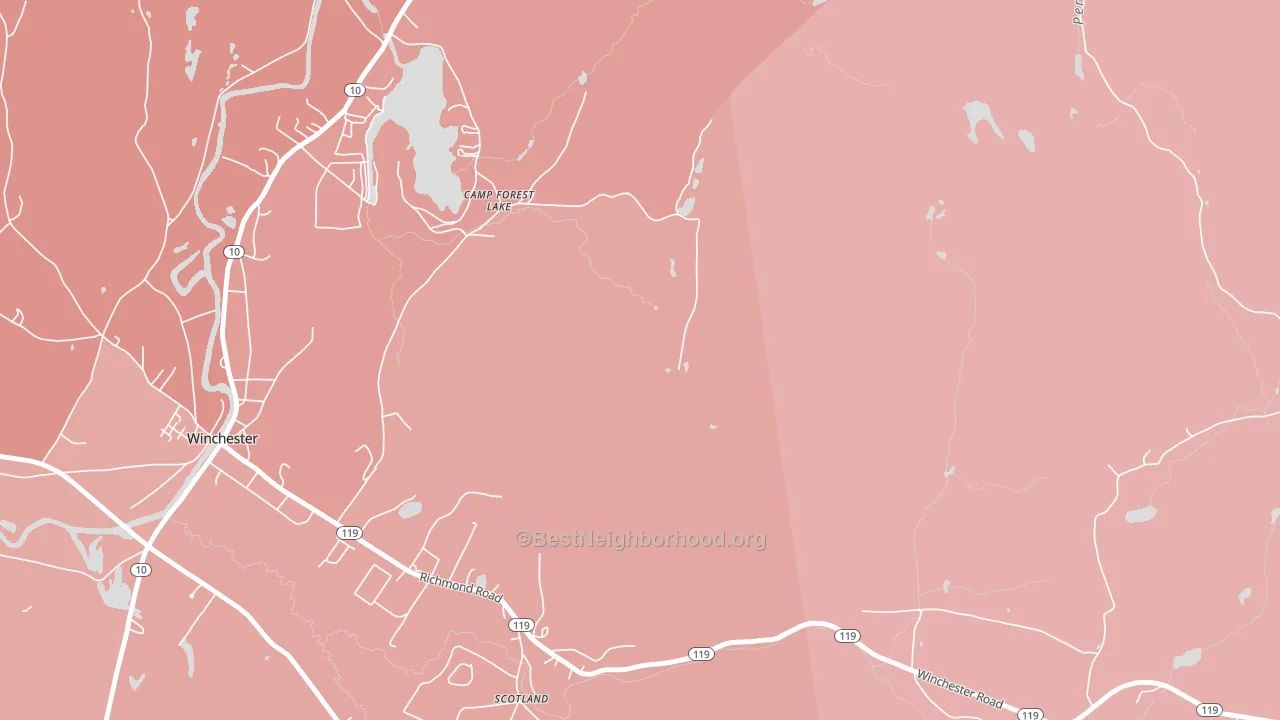 Westport, NH block-group political-lean map