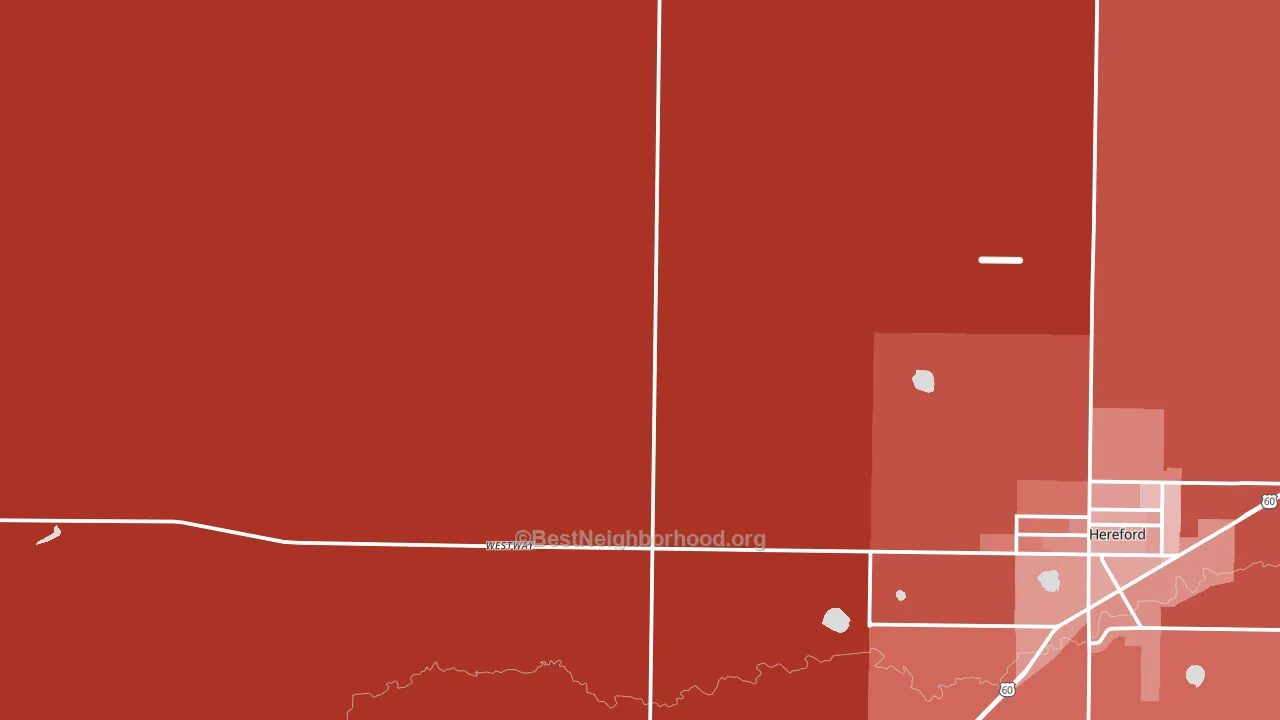 Westway, TX block-group political-lean map