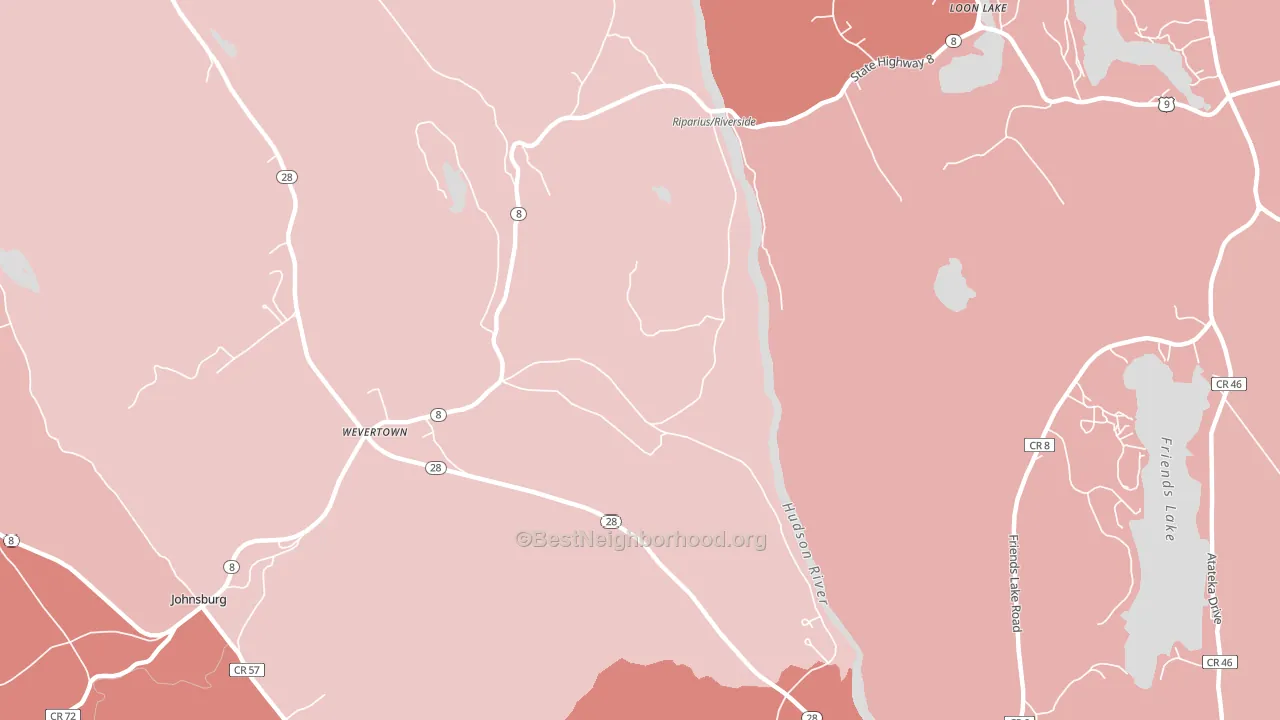 Wevertown, NY block-group political-lean map