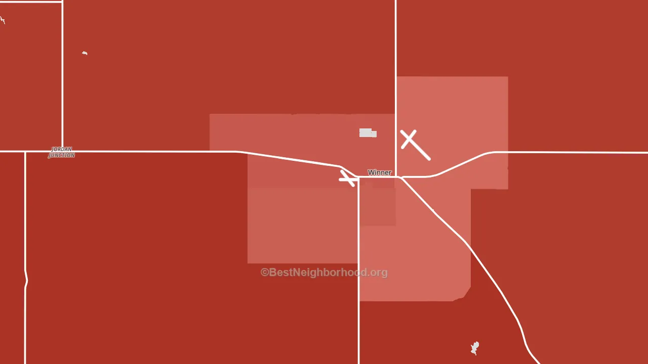 Wewela, SD block-group political-lean map
