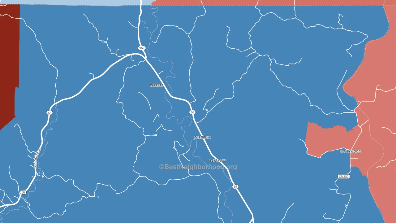 Weyanoke, LA block-group political-lean map