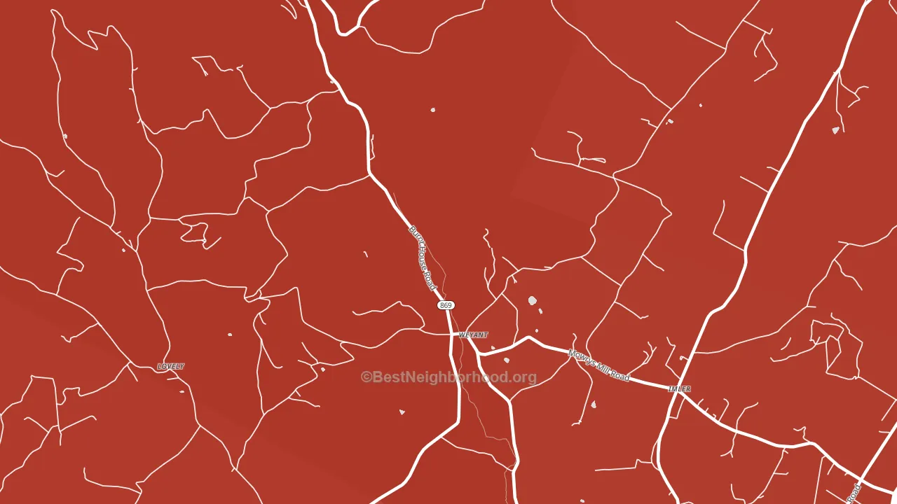 Weyant, PA block-group political-lean map