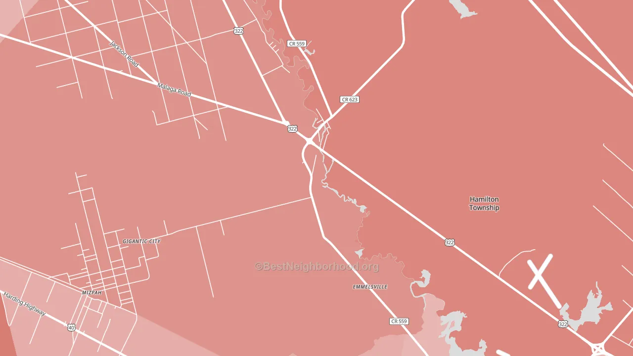 Weymouth, NJ block-group political-lean map