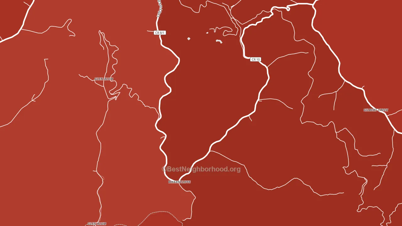 Wharncliffe, WV block-group political-lean map