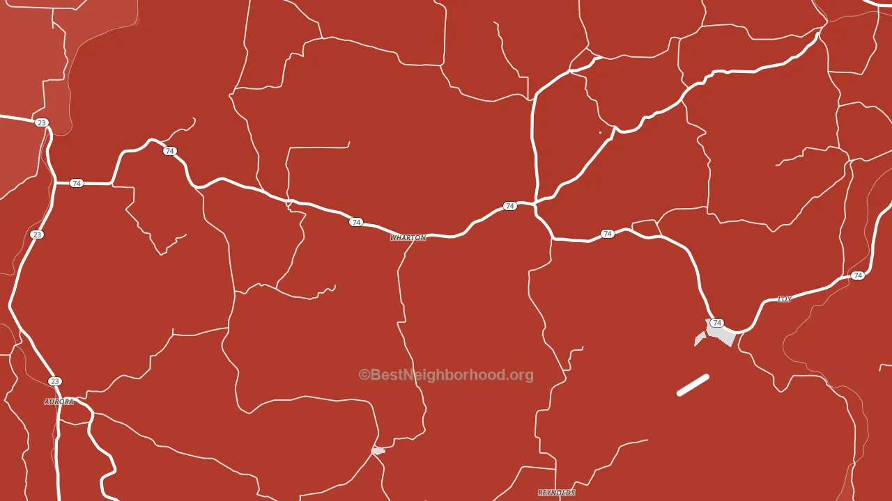 Wharton, AR block-group political-lean map