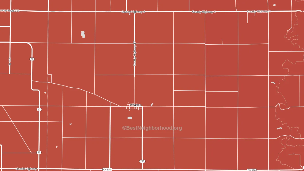 Wharton, OH block-group political-lean map