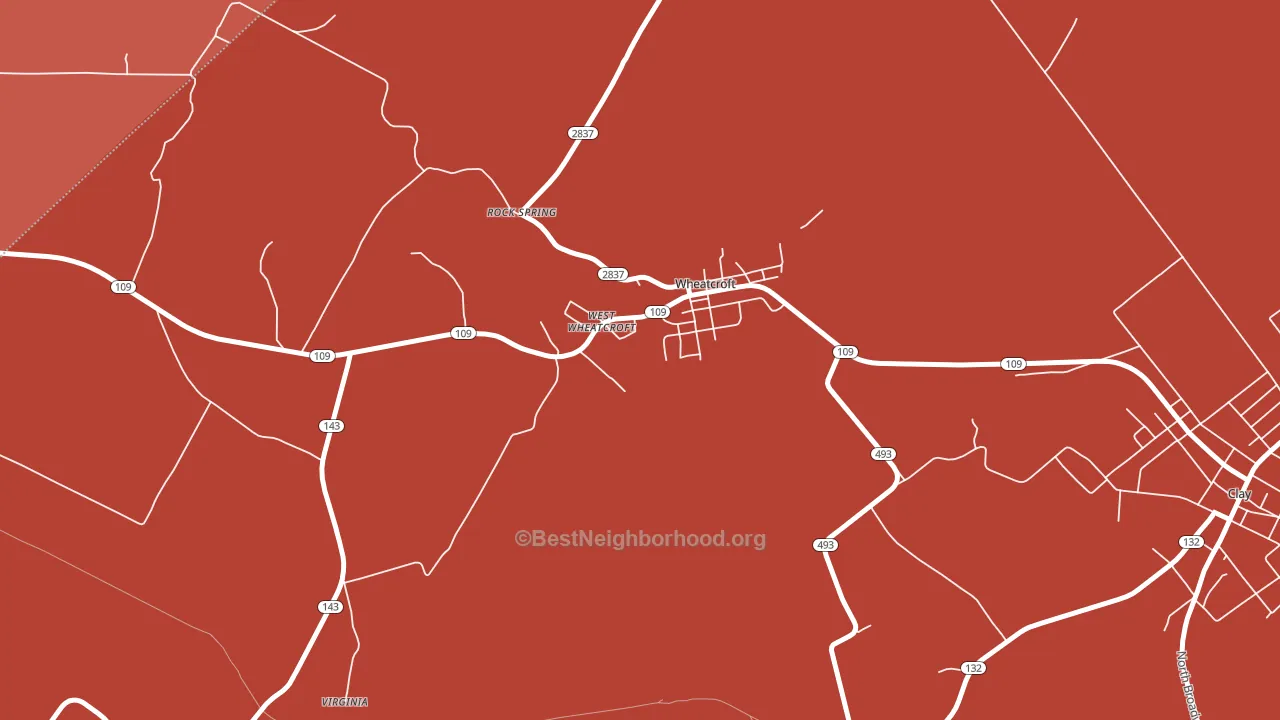 Wheatcroft, KY block-group political-lean map