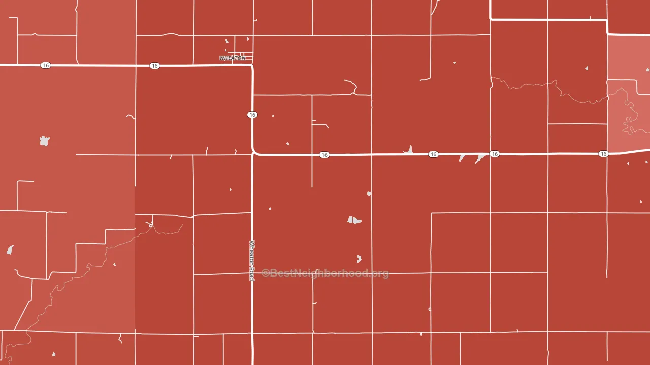 Wheaton, KS block-group political-lean map