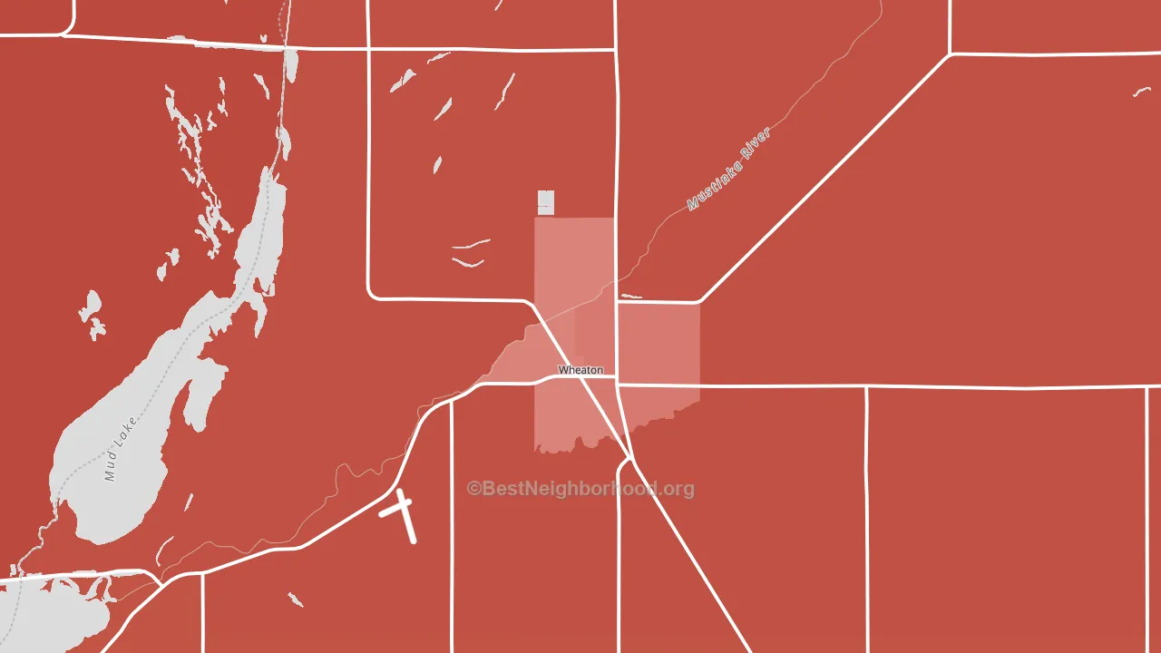 Wheaton, MN block-group political-lean map
