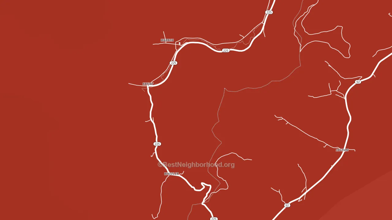 Wheeler, KY block-group political-lean map