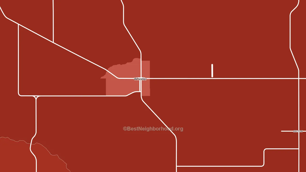 Wheeler, TX block-group political-lean map