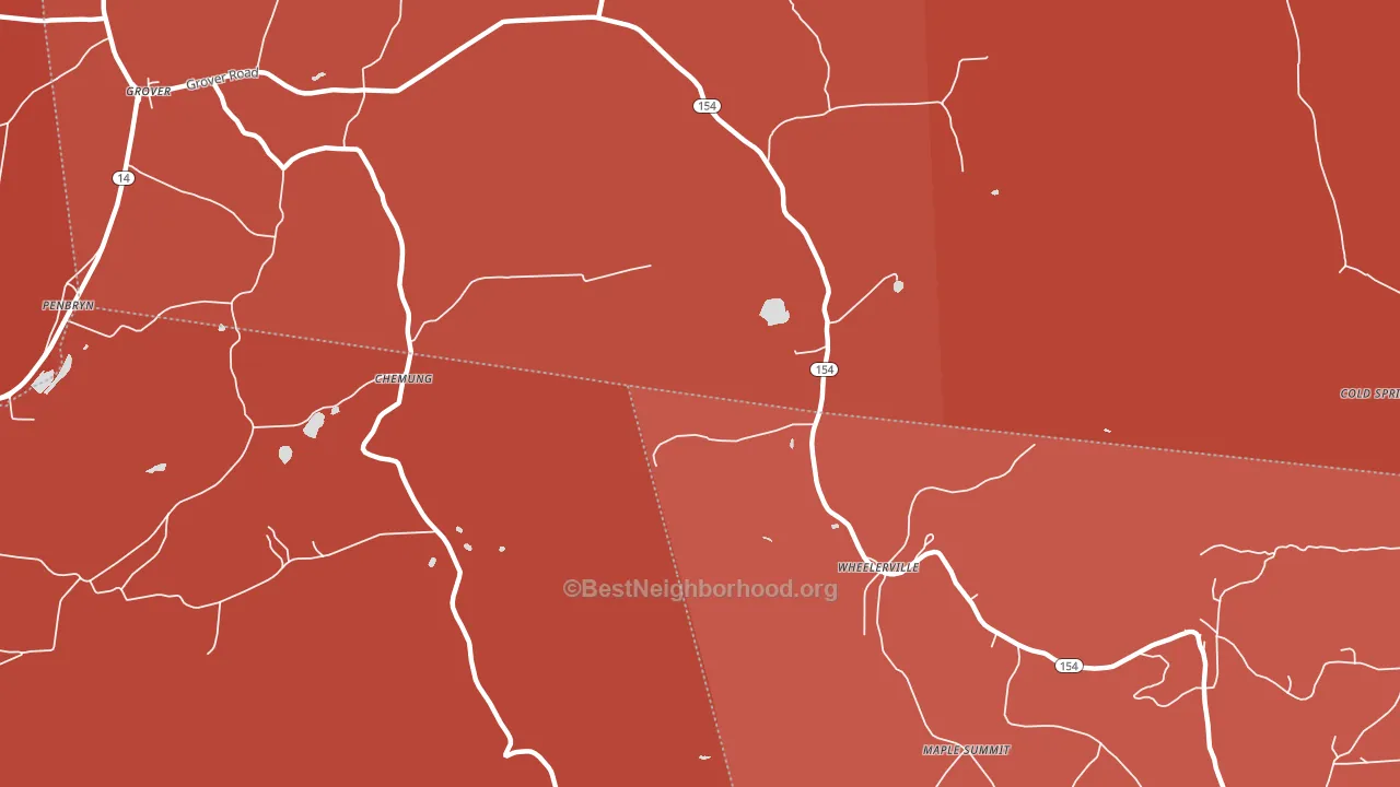 Wheelerville, PA block-group political-lean map
