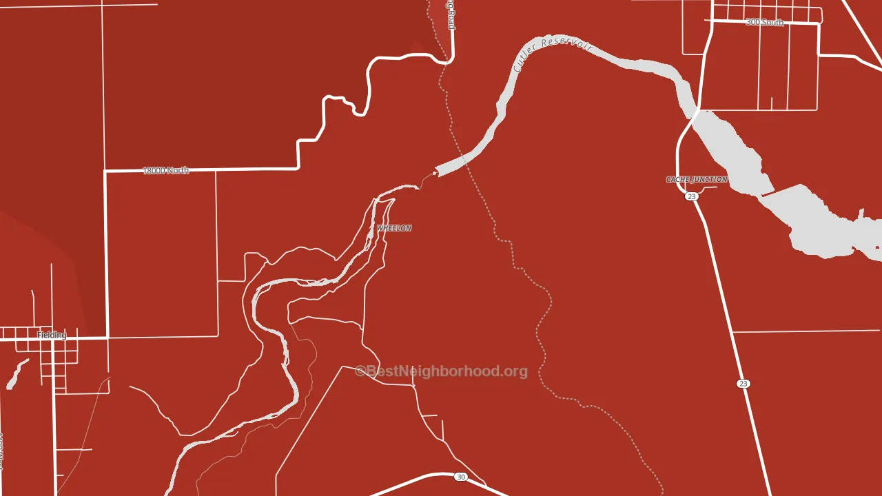 Wheelon, UT block-group political-lean map
