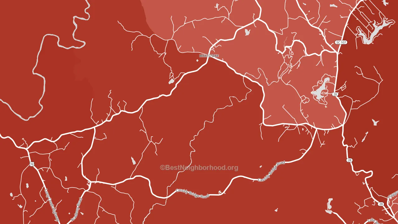 Whetstone, SC block-group political-lean map