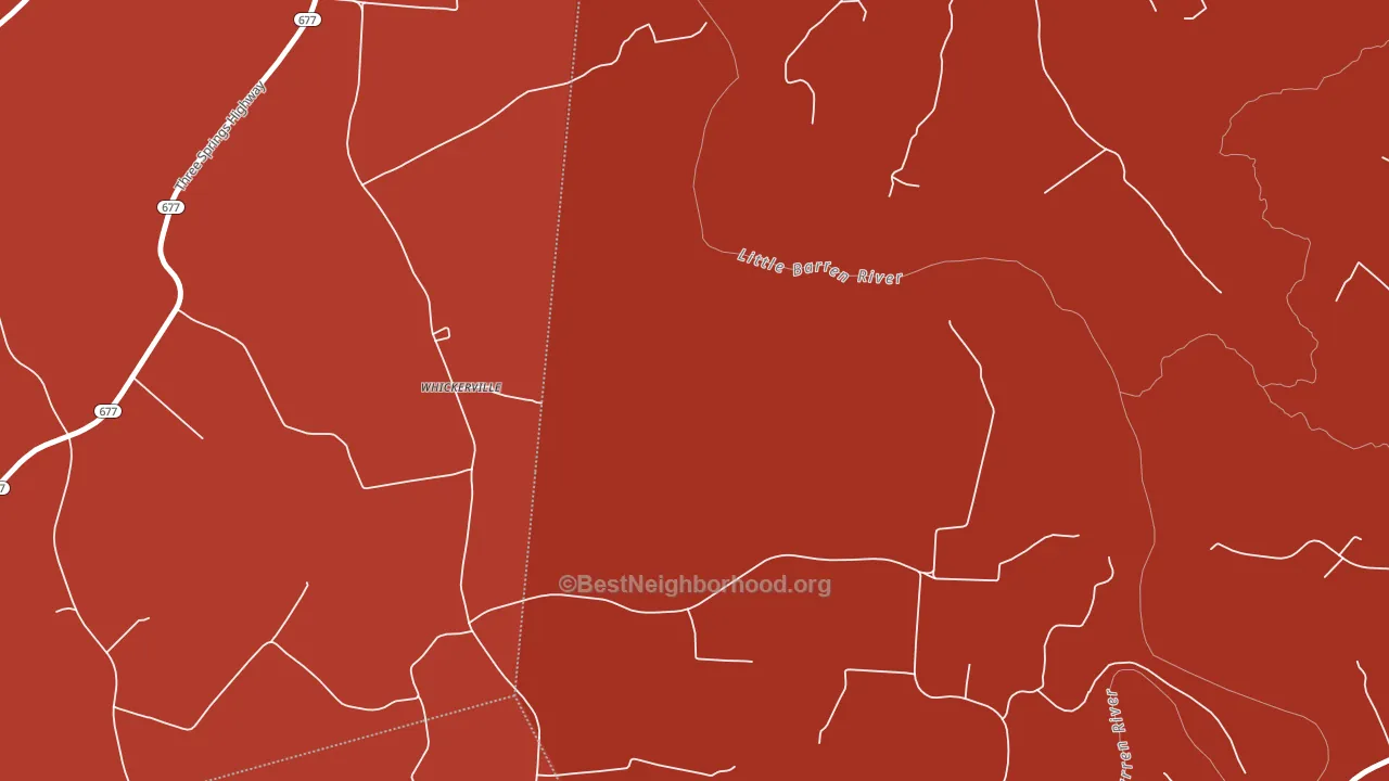 Whickerville, KY block-group political-lean map