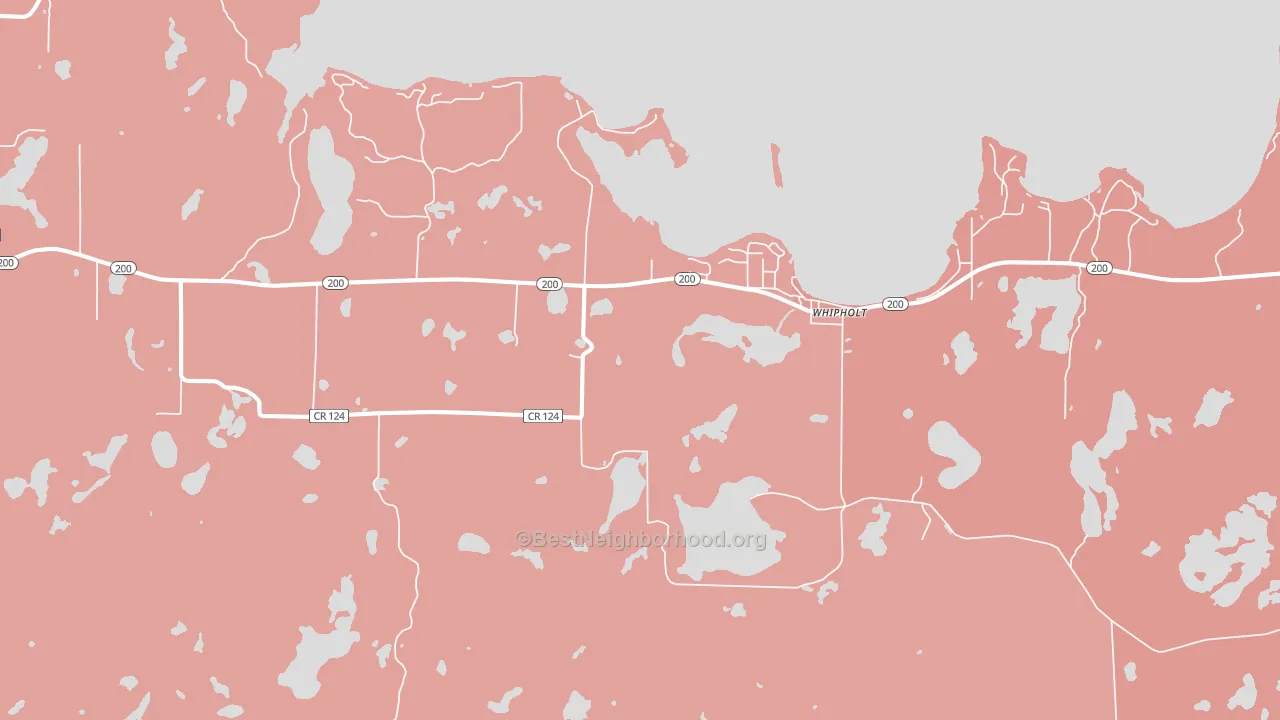 Whipholt, MN block-group political-lean map