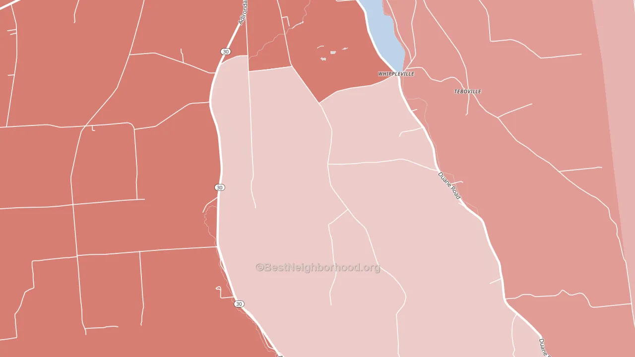 Whippleville, NY block-group political-lean map
