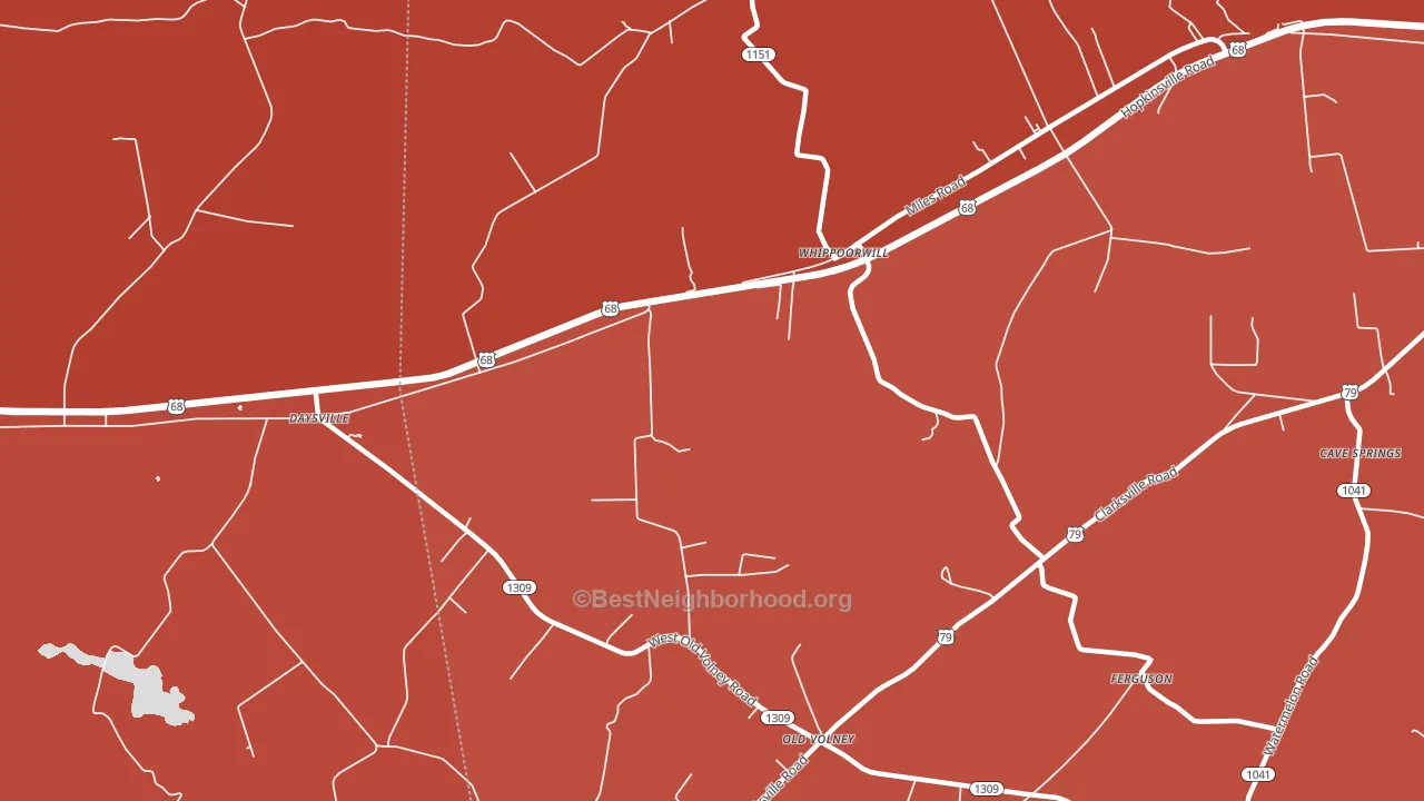 Whippoorwill, KY block-group political-lean map