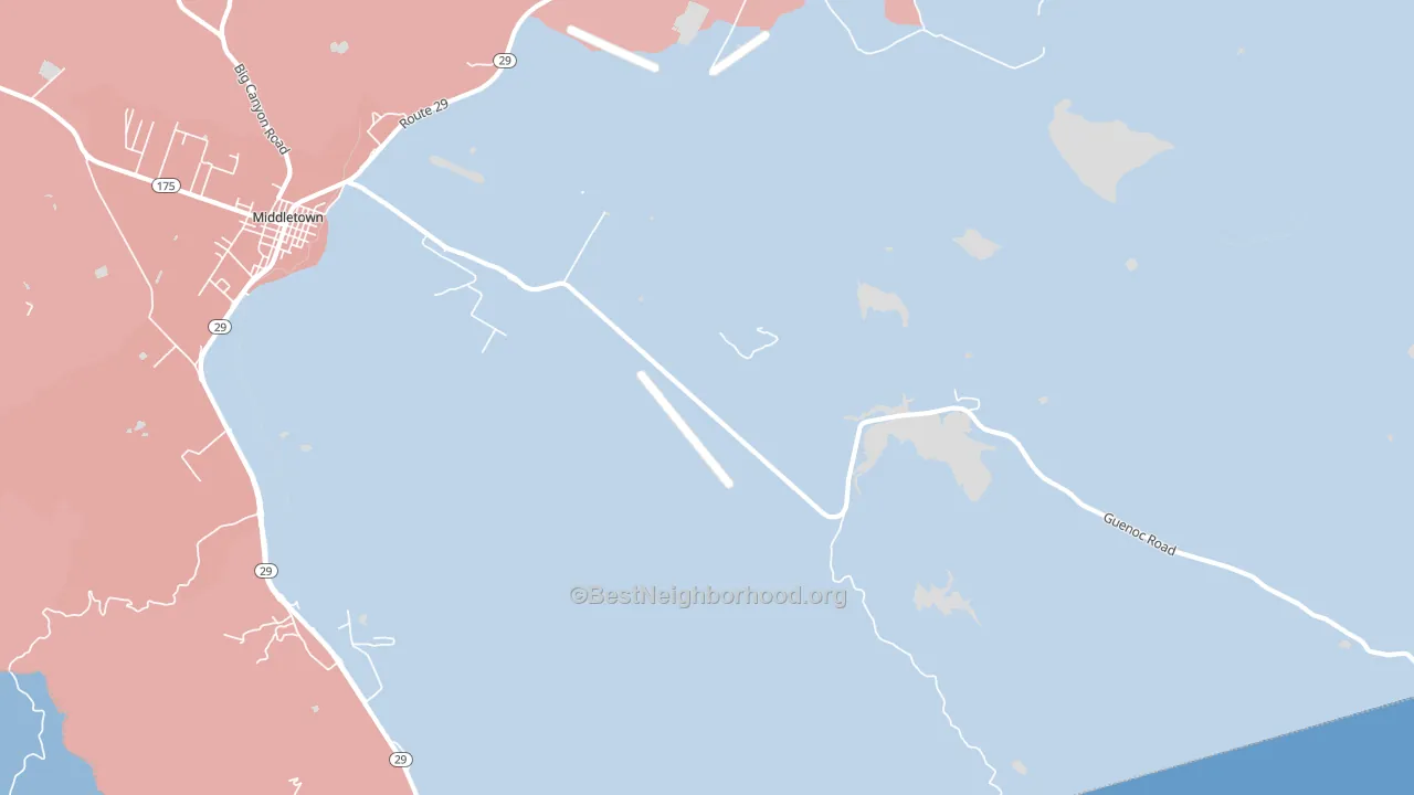 Whispering Pines, CA block-group political-lean map