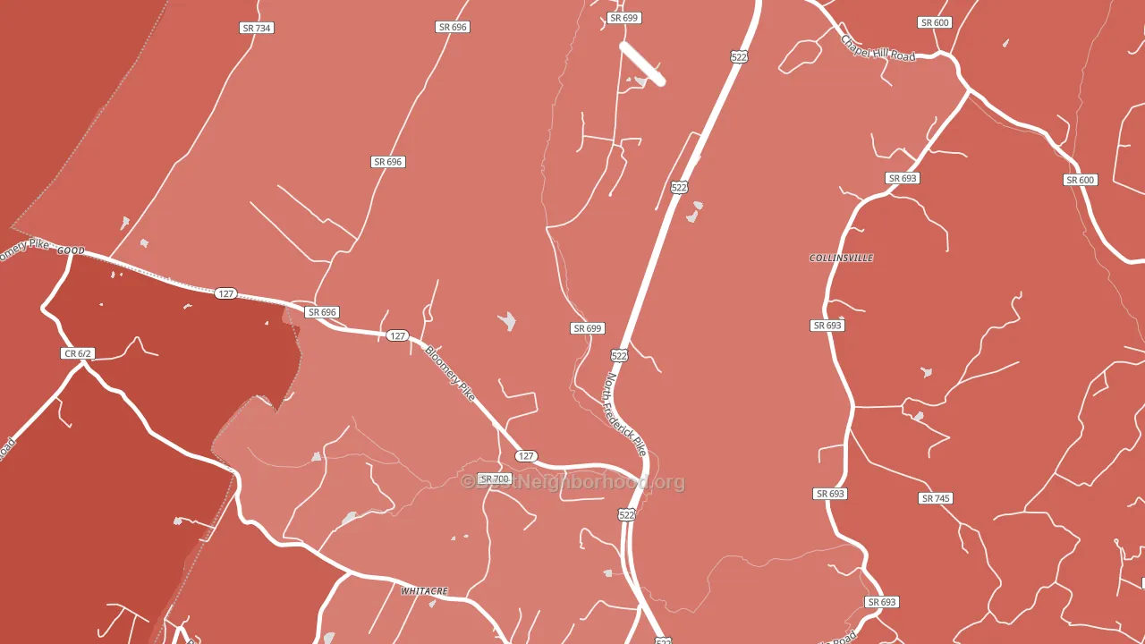Whitacre, VA block-group political-lean map