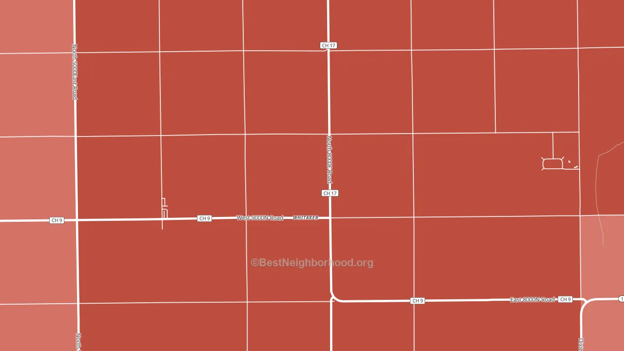 Whitaker, IL block-group political-lean map