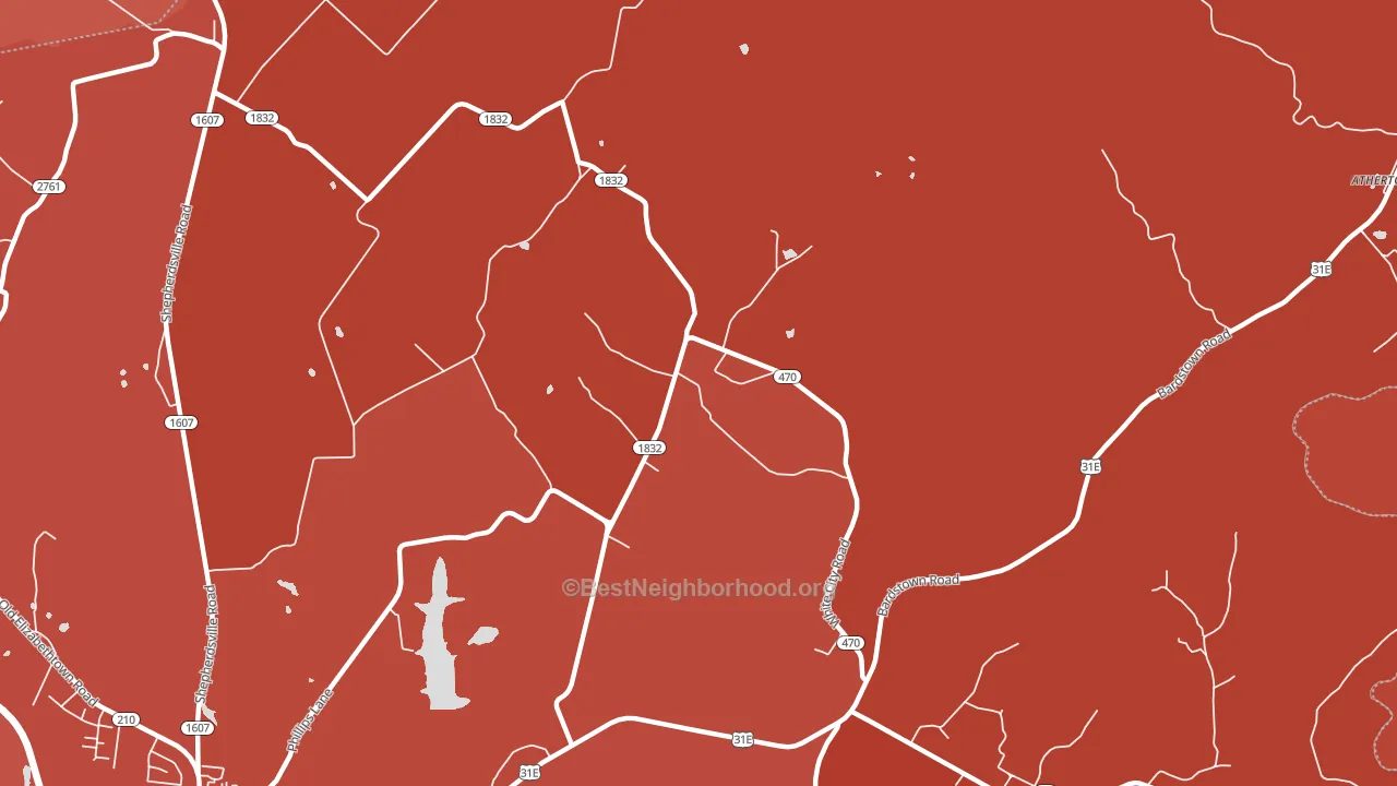 White City, KY block-group political-lean map