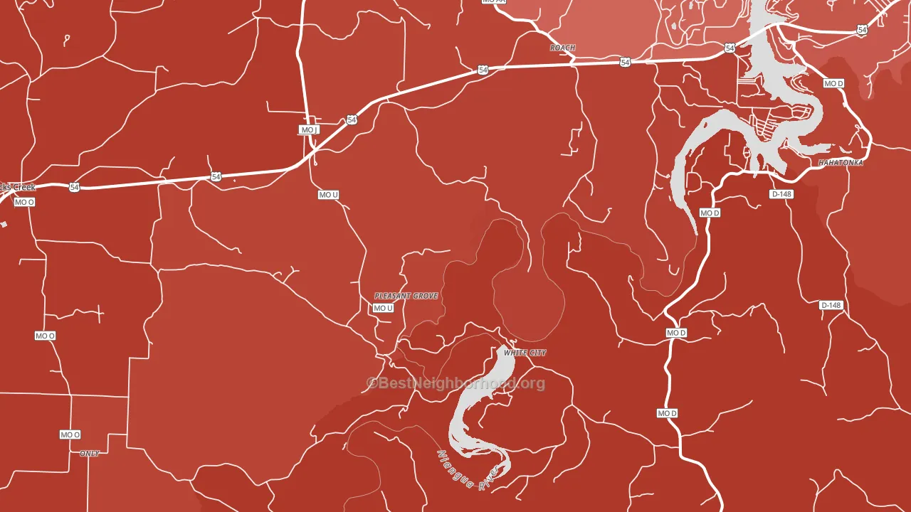 White City, MO block-group political-lean map