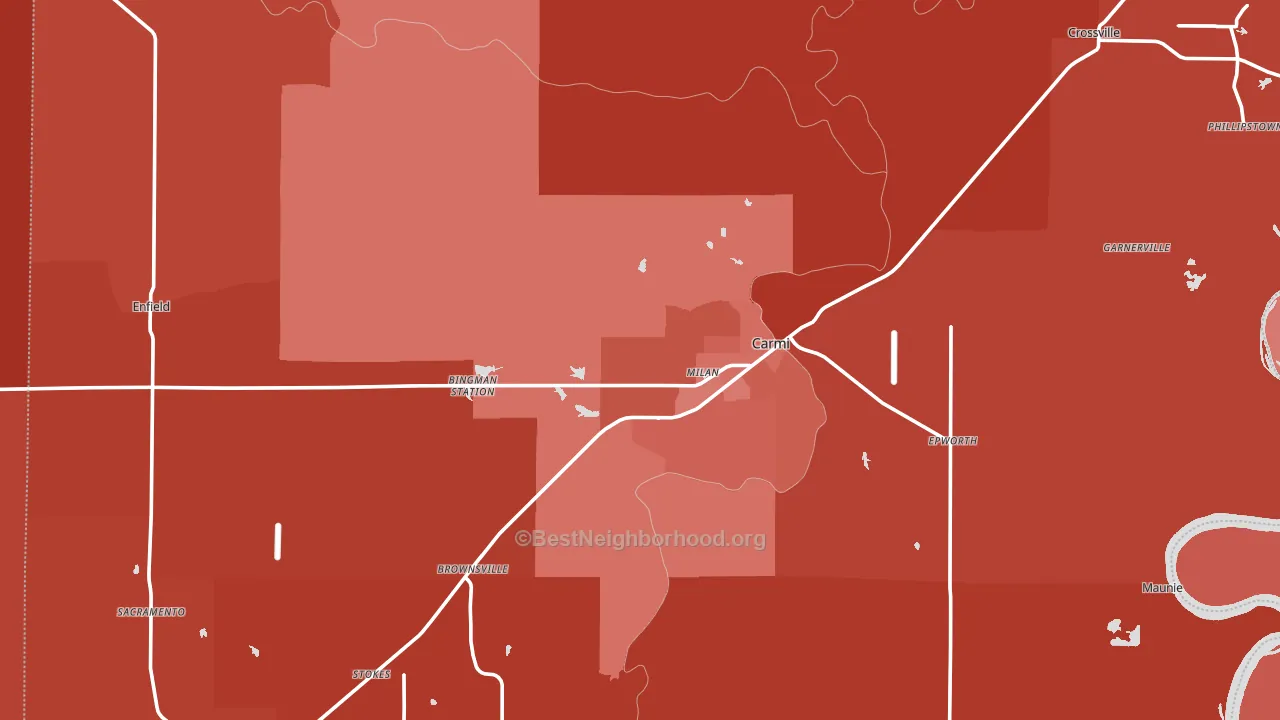 White County, IL block-group political-lean map