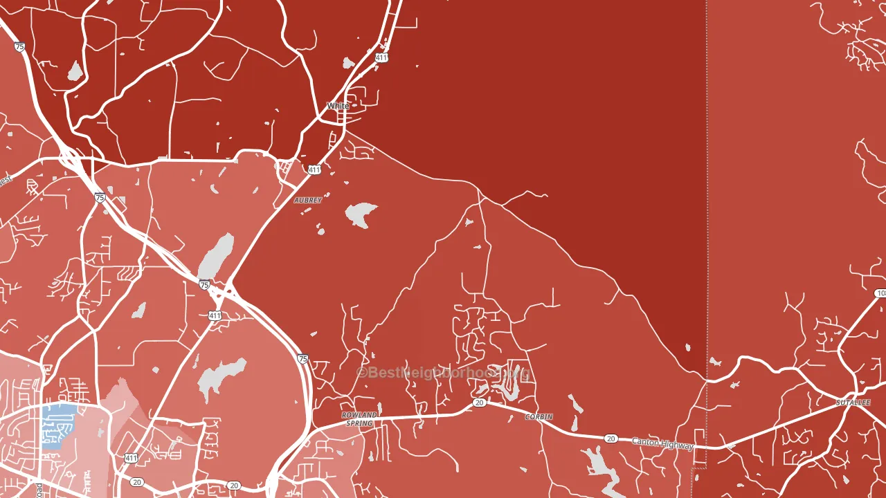 White, GA block-group political-lean map