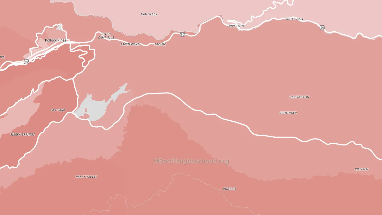 White Hall, CA block-group political-lean map