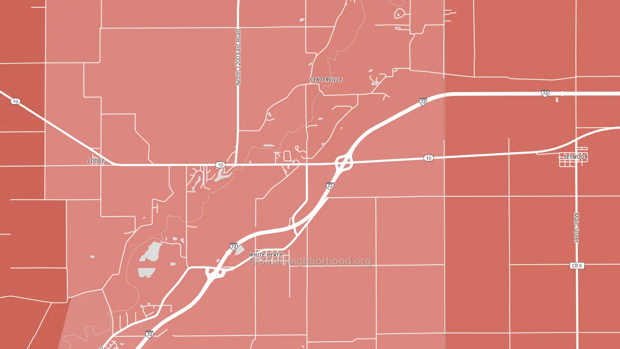 White Heath, IL block-group political-lean map