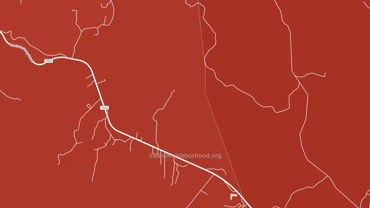 White Hill, TN block-group political-lean map