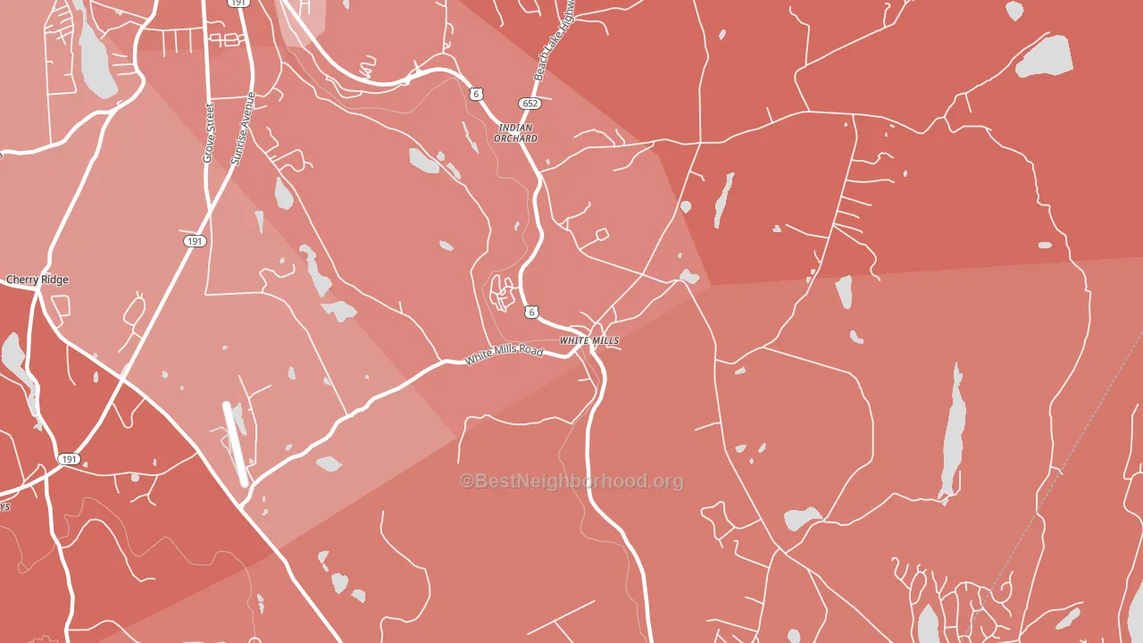 White Mills, PA block-group political-lean map