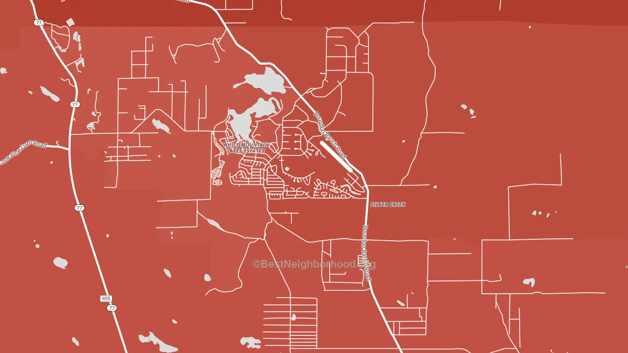 White Mountain Lake, AZ block-group political-lean map