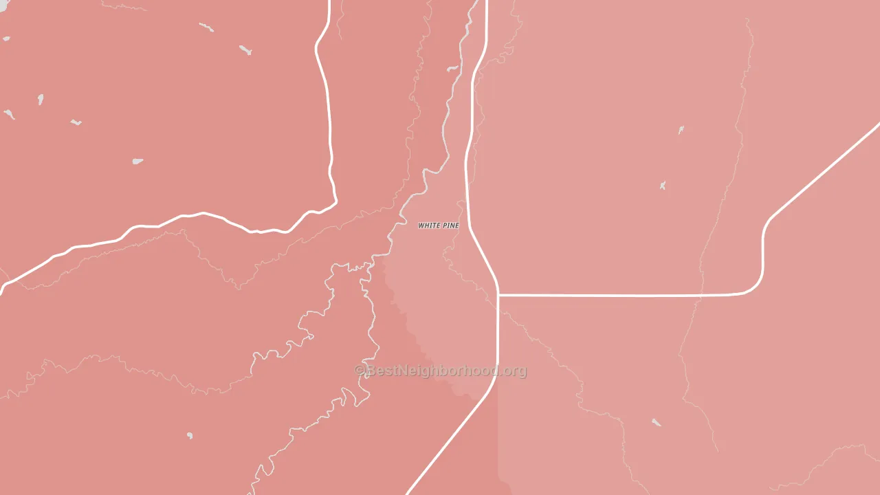 White Pine, MI block-group political-lean map