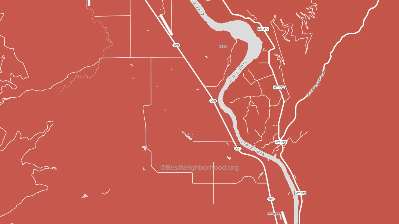 White Pine, MT block-group political-lean map
