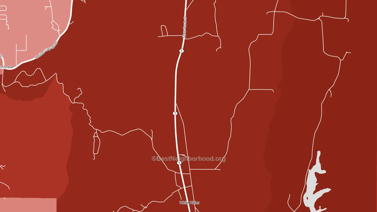 White Plains, AL block-group political-lean map