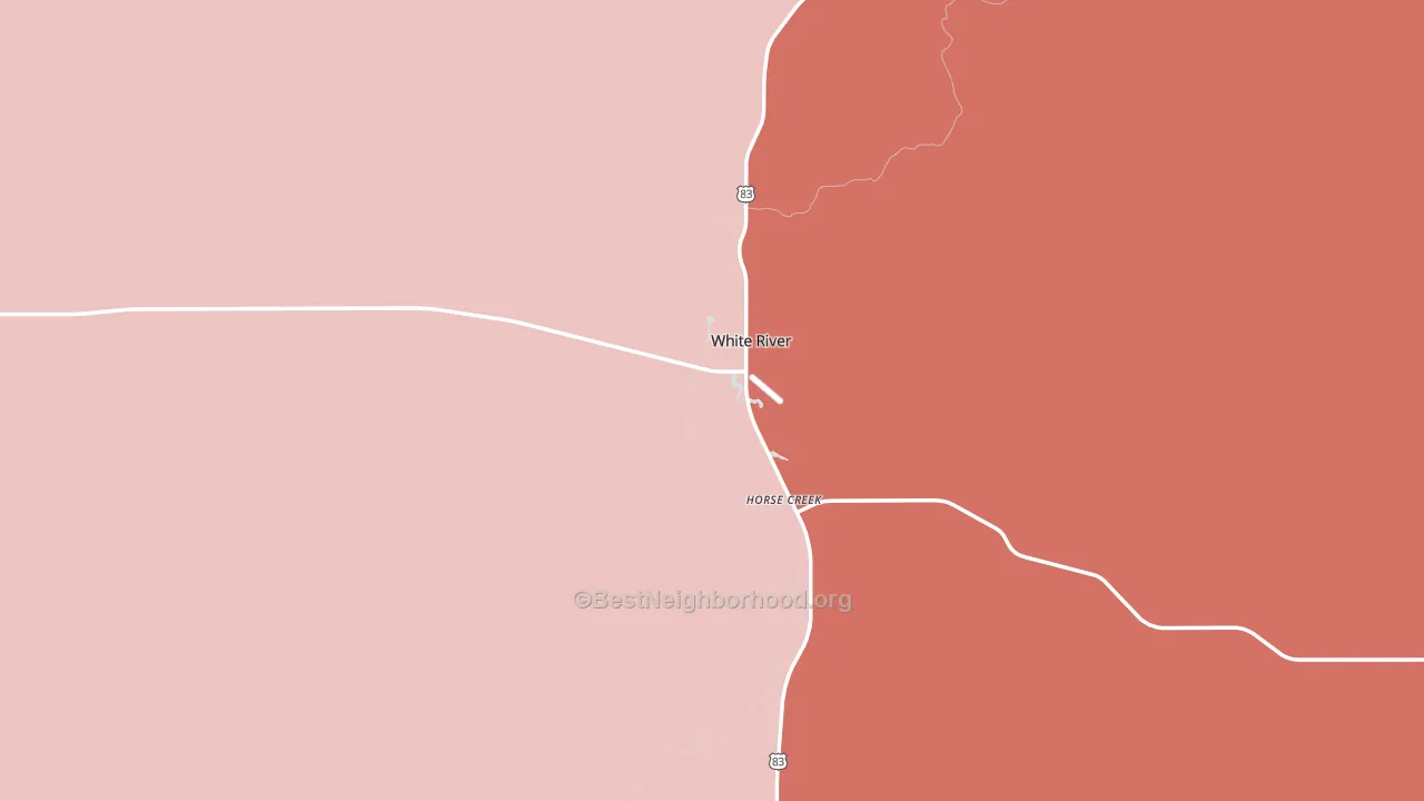 White River, SD block-group political-lean map