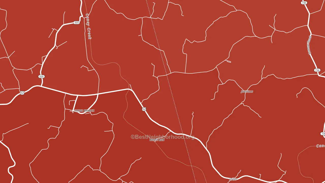 White Run, KY block-group political-lean map
