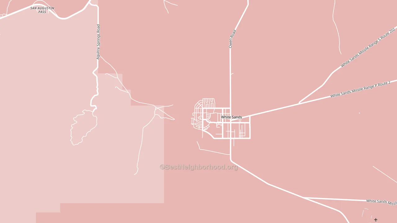 White Sands, NM block-group political-lean map
