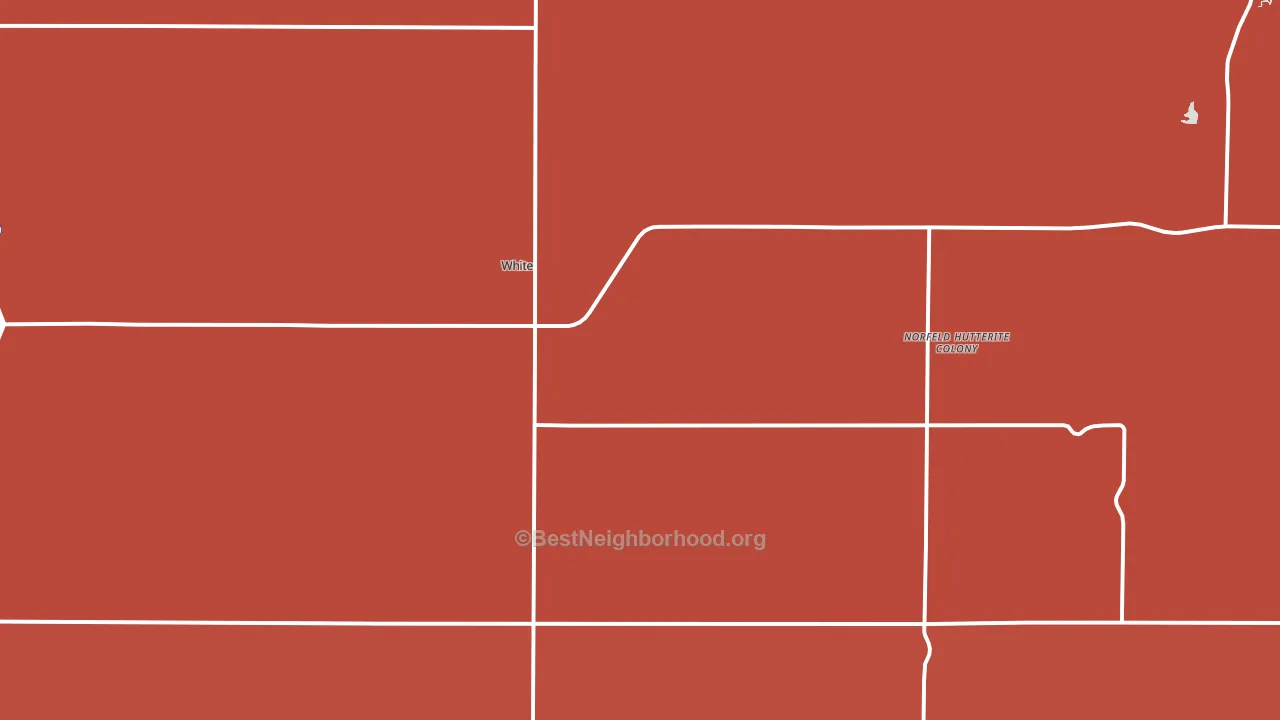 White, SD block-group political-lean map