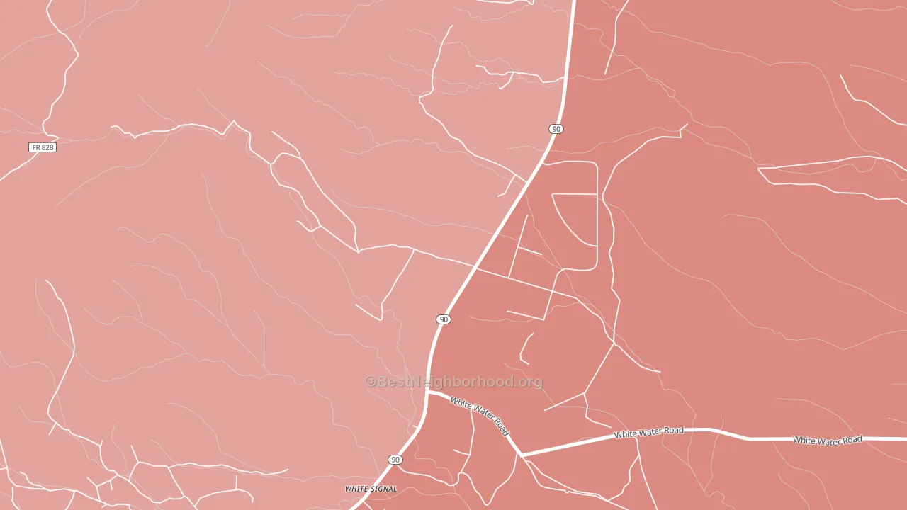 White Signal, NM block-group political-lean map