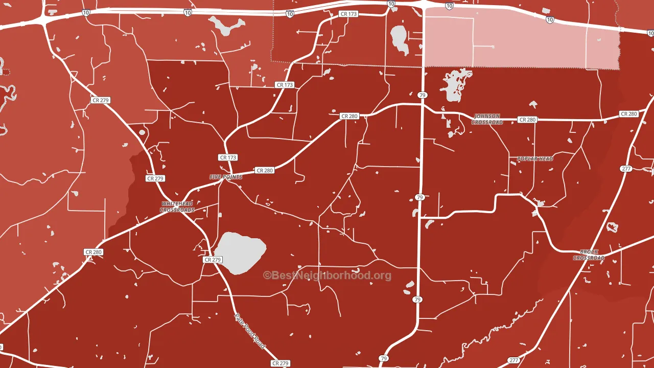Whitehead Crossroads, FL block-group political-lean map