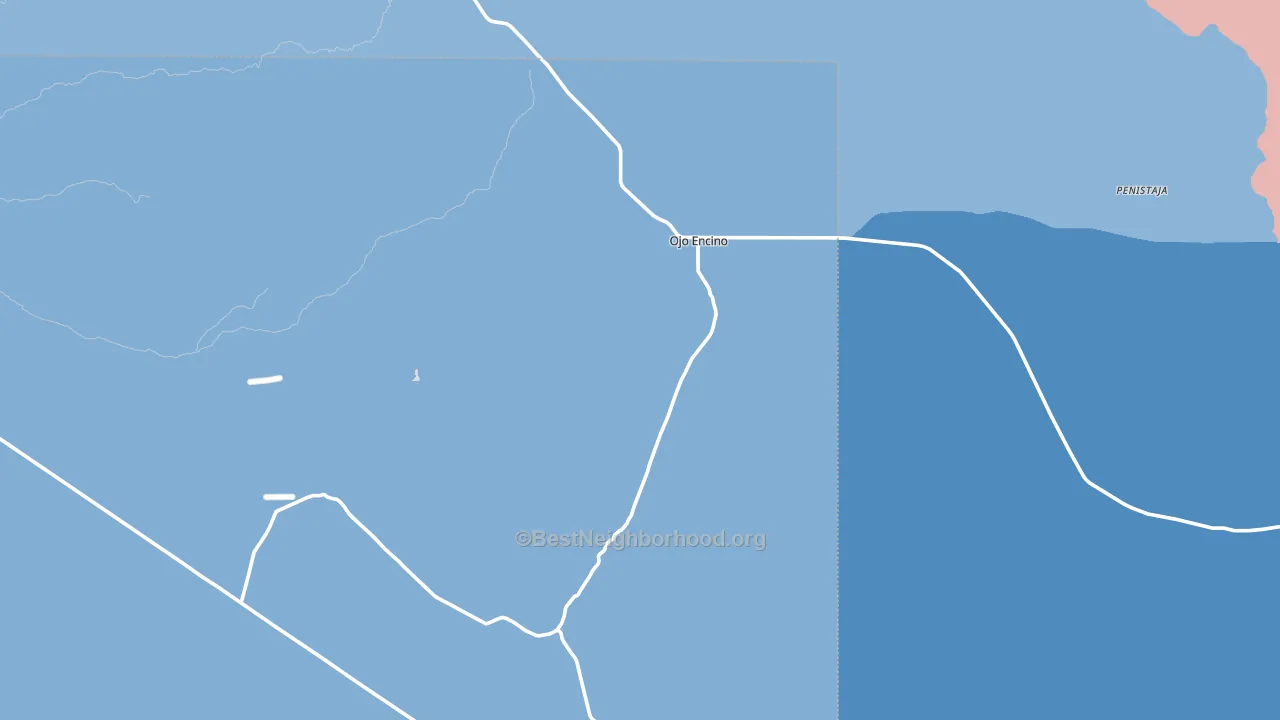 Whitehorse, NM block-group political-lean map